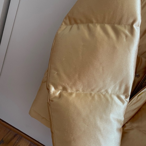 Brand New Moncler x Palm Angels Keon Jacket sz 0 Gold Yellow Metallic - Picture 12 of 14